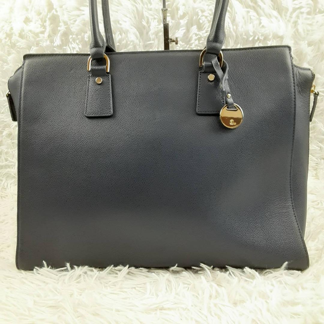 極美品◎ace. エース ビジネストートバッグ ネイビー レディース 31912