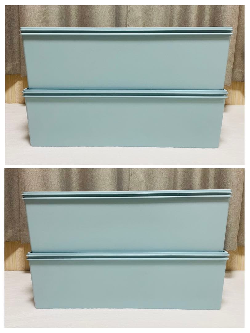 2個セット/送料込み/タッパーウェア/ディープ/ロング/スーパーケース/水色