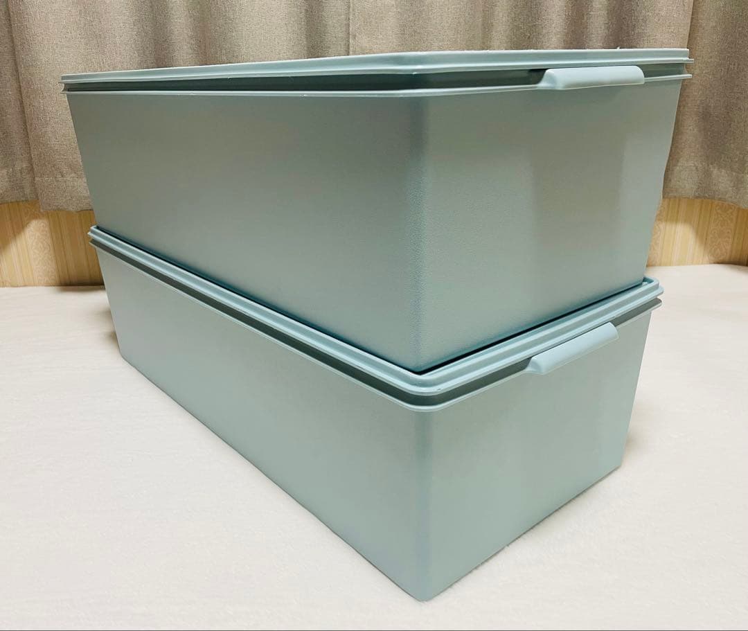 2個セット/送料込み/タッパーウェア/ディープ/ロング/スーパーケース/水色