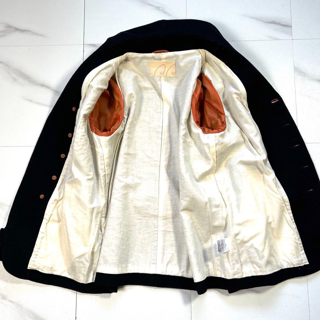 美品 パラスパレス 多ボタン ショールカラー ウールショートコート ジャケット