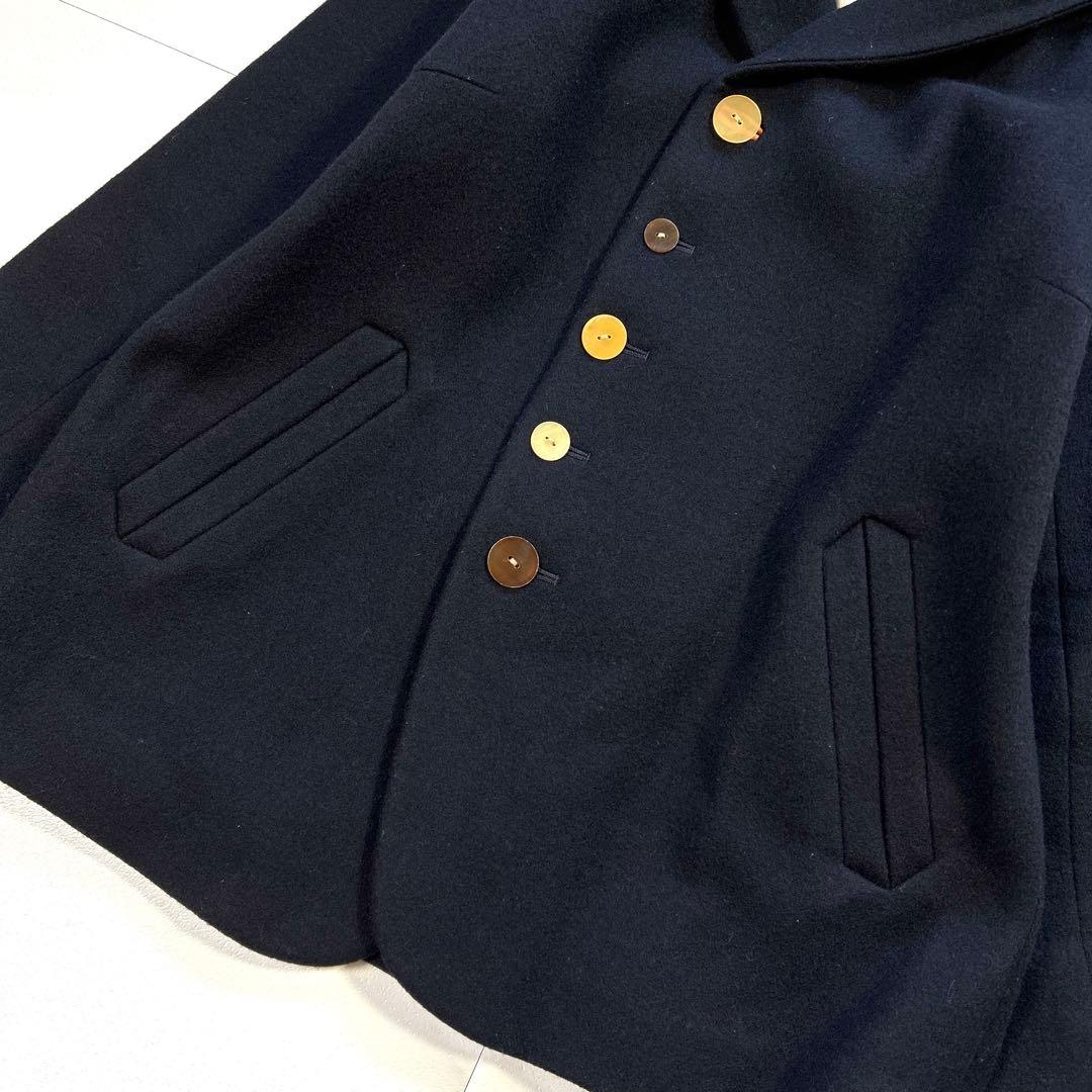 美品 パラスパレス 多ボタン ショールカラー ウールショートコート ジャケット