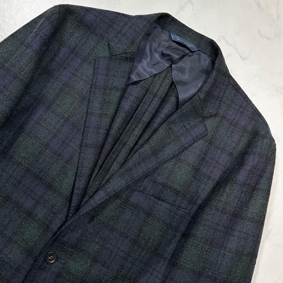 XL相当◎ブルックスブラザーズ ブラックウォッチジャケット MILANO 42S