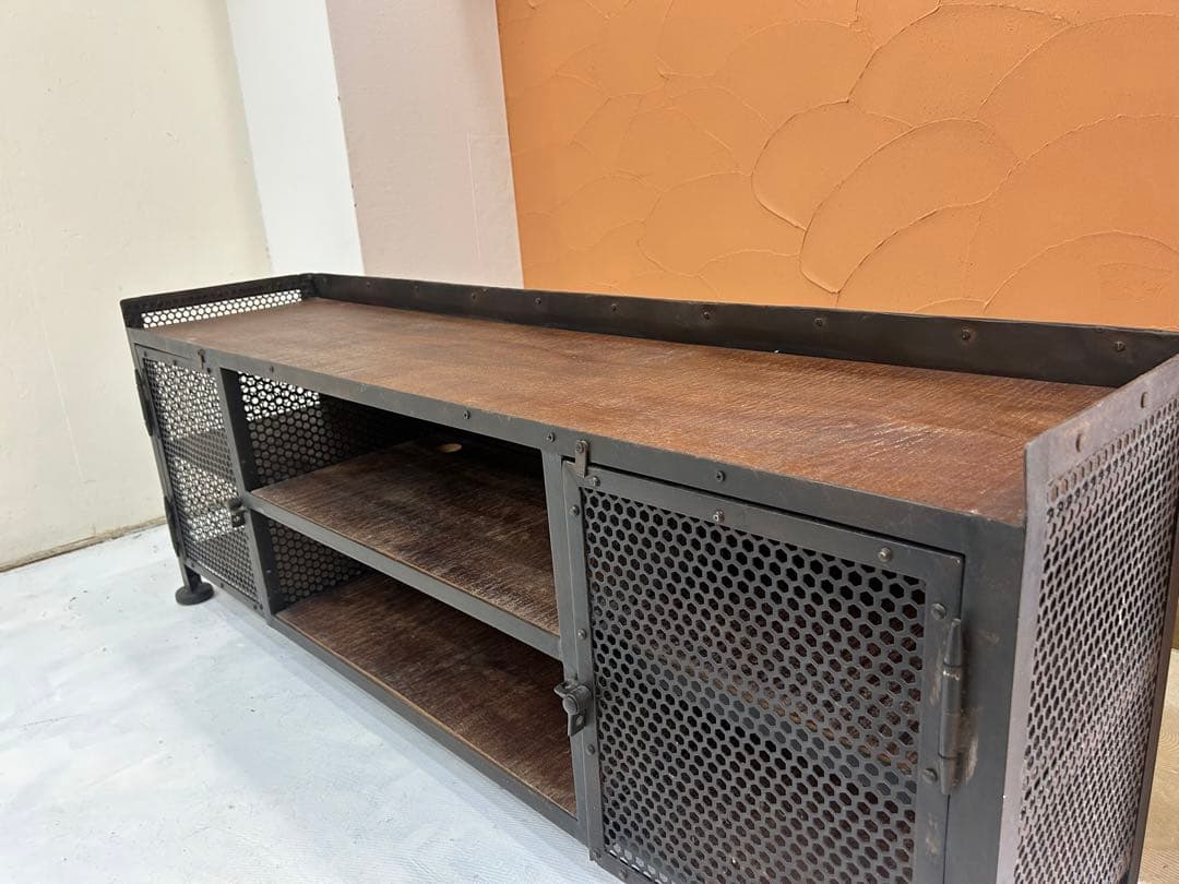 ビンテージ インダストリアル テレビボード【引き取り限定】
