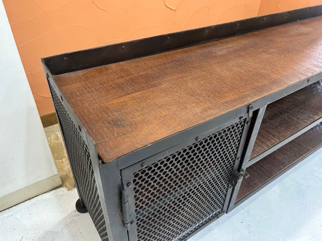 ビンテージ インダストリアル テレビボード【引き取り限定】
