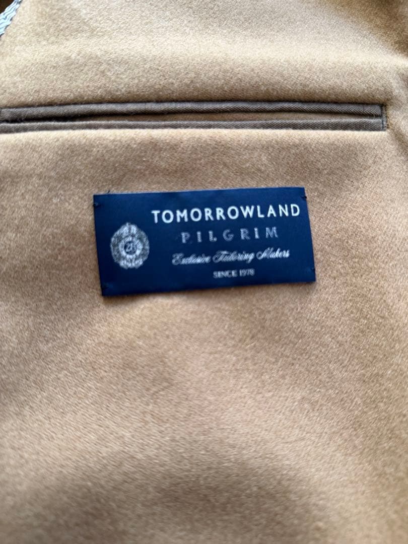 ウールフランネル カラーレス1Bジャケット FOX BROTHERS