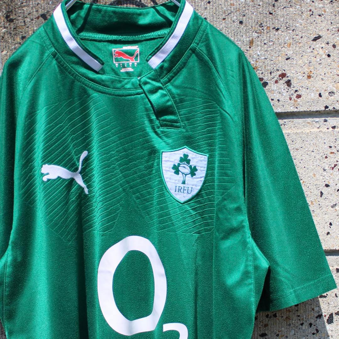 PUMA ラグビー IRFUアイルランド代表 スポンサー入り 古着ゲームジャージ