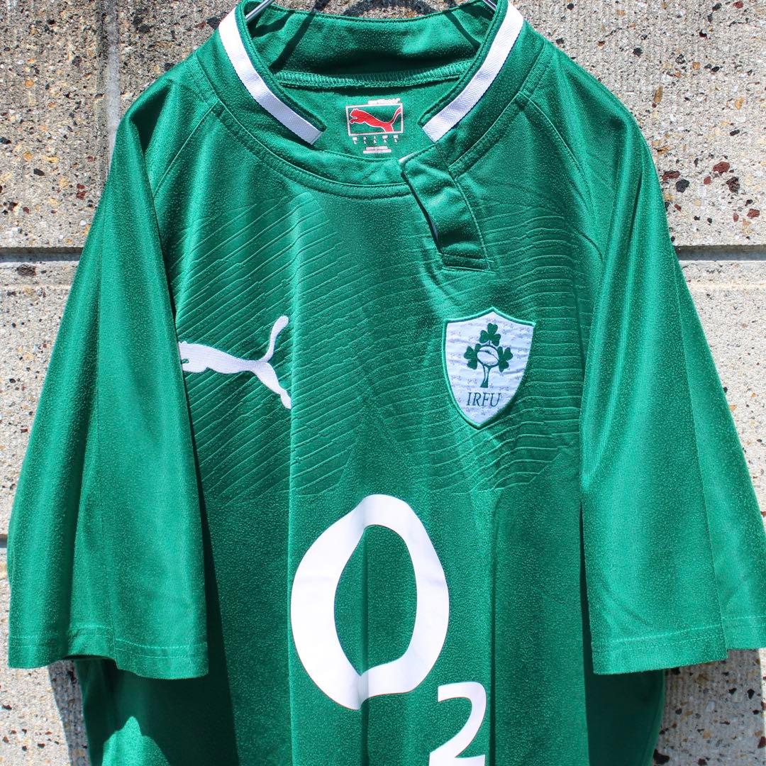 PUMA ラグビー IRFUアイルランド代表 スポンサー入り 古着ゲームジャージ