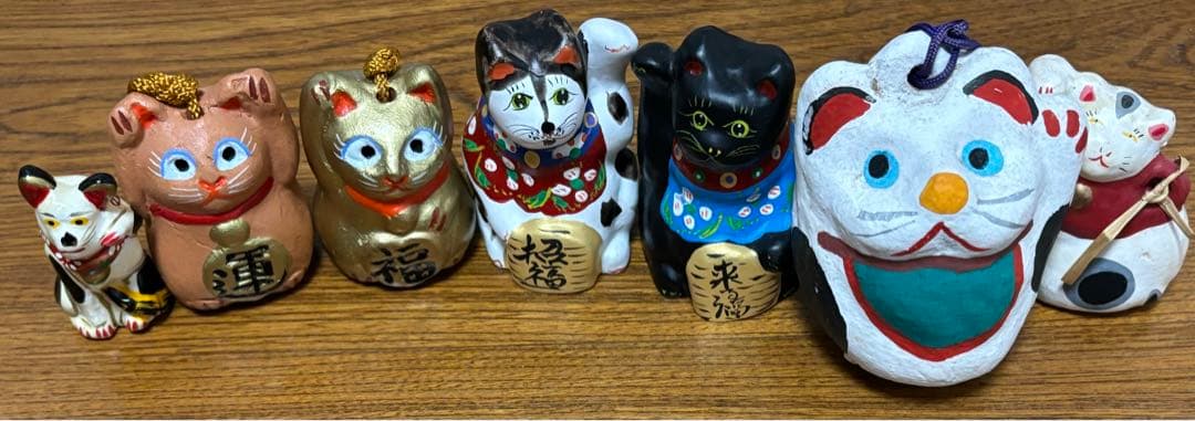 郷土玩具　招き猫　まねきねこ　まとめ売り7点