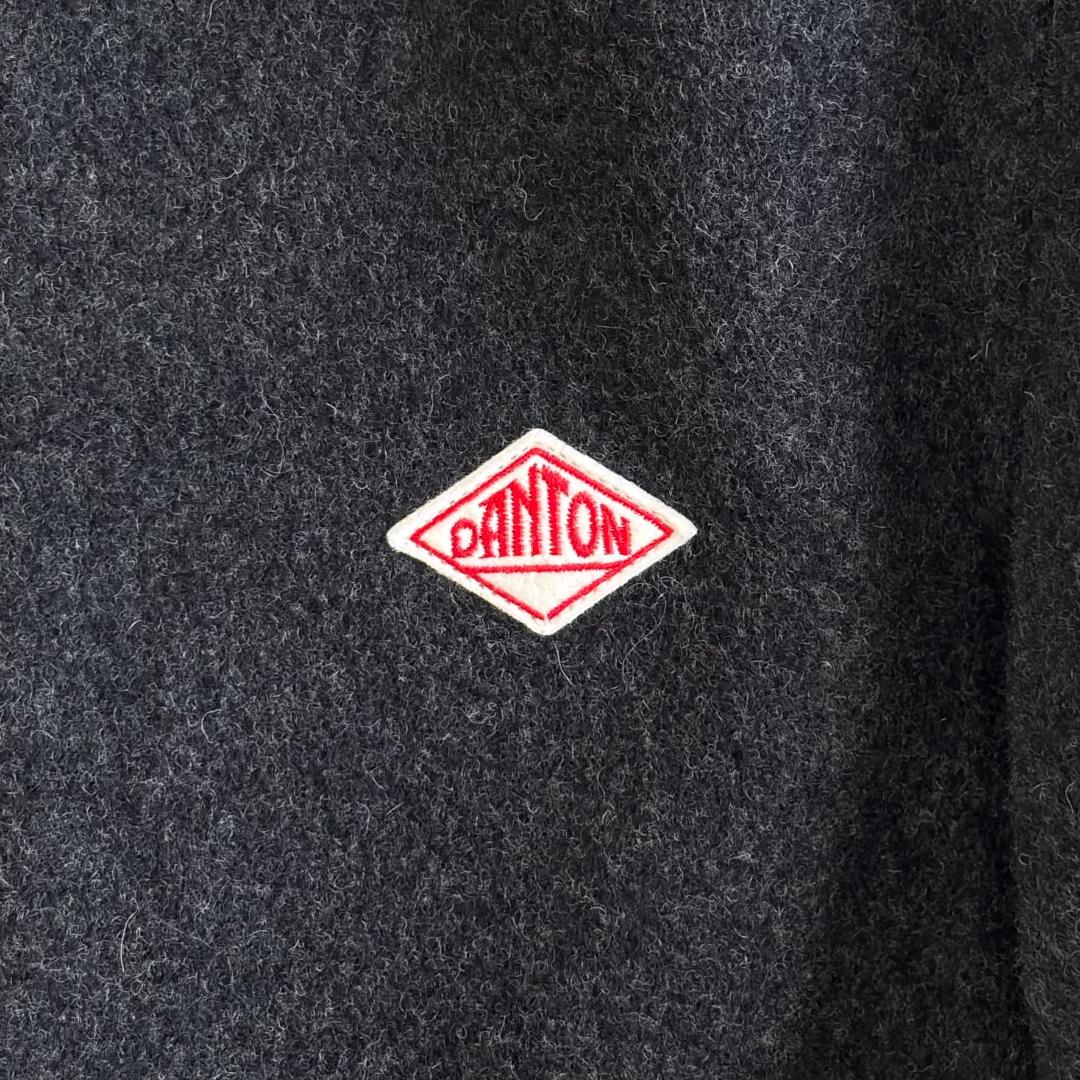 美品♪ダントン ウールモッサノーカラーコート グレー サイズ40 ta8