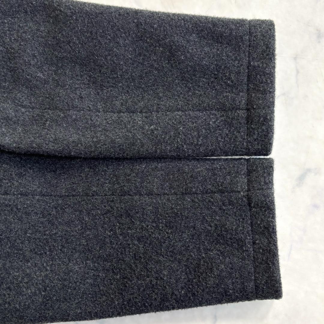 美品♪ダントン ウールモッサノーカラーコート グレー サイズ40 ta8