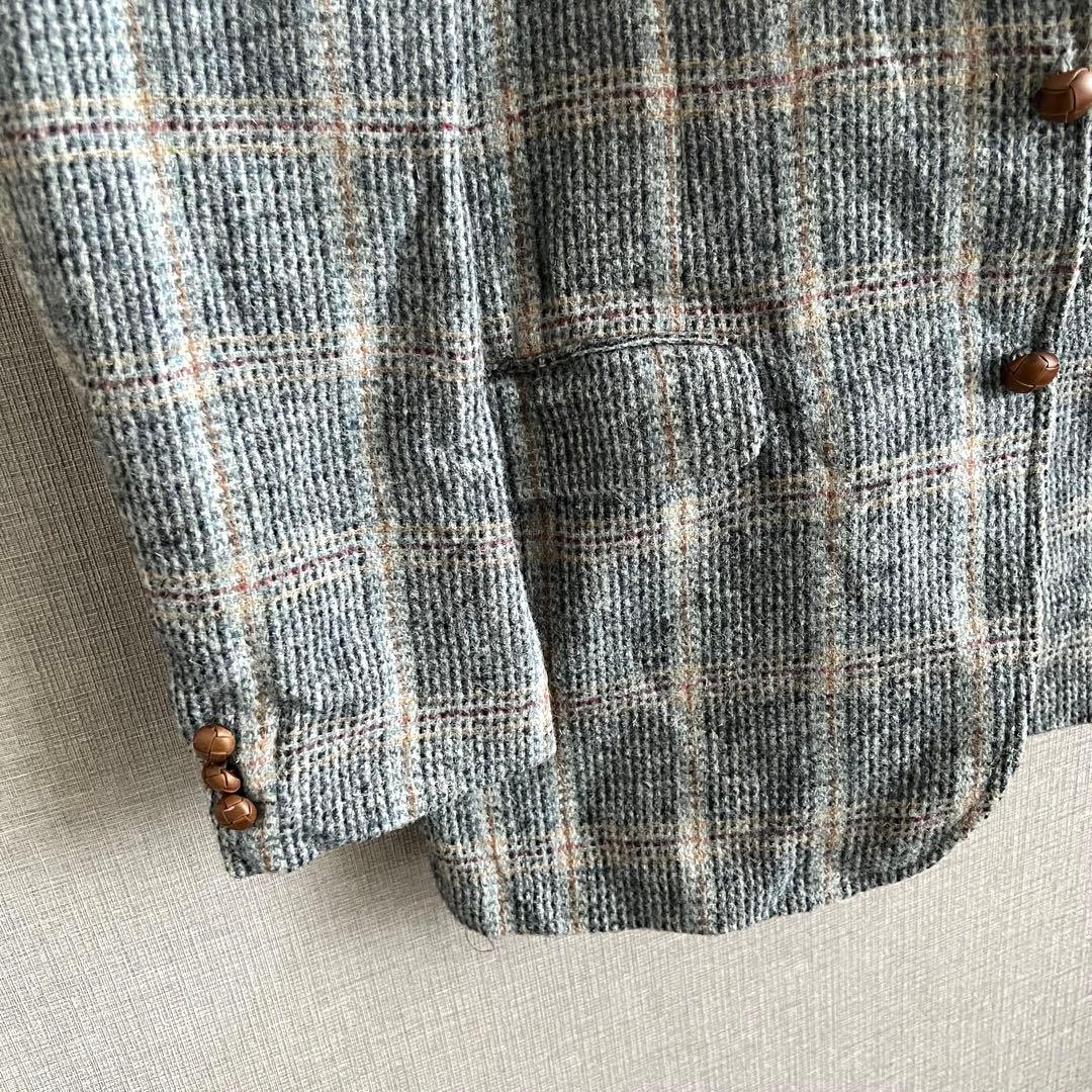 Harris Tweed テーラードジャケット グレー チェック USA製