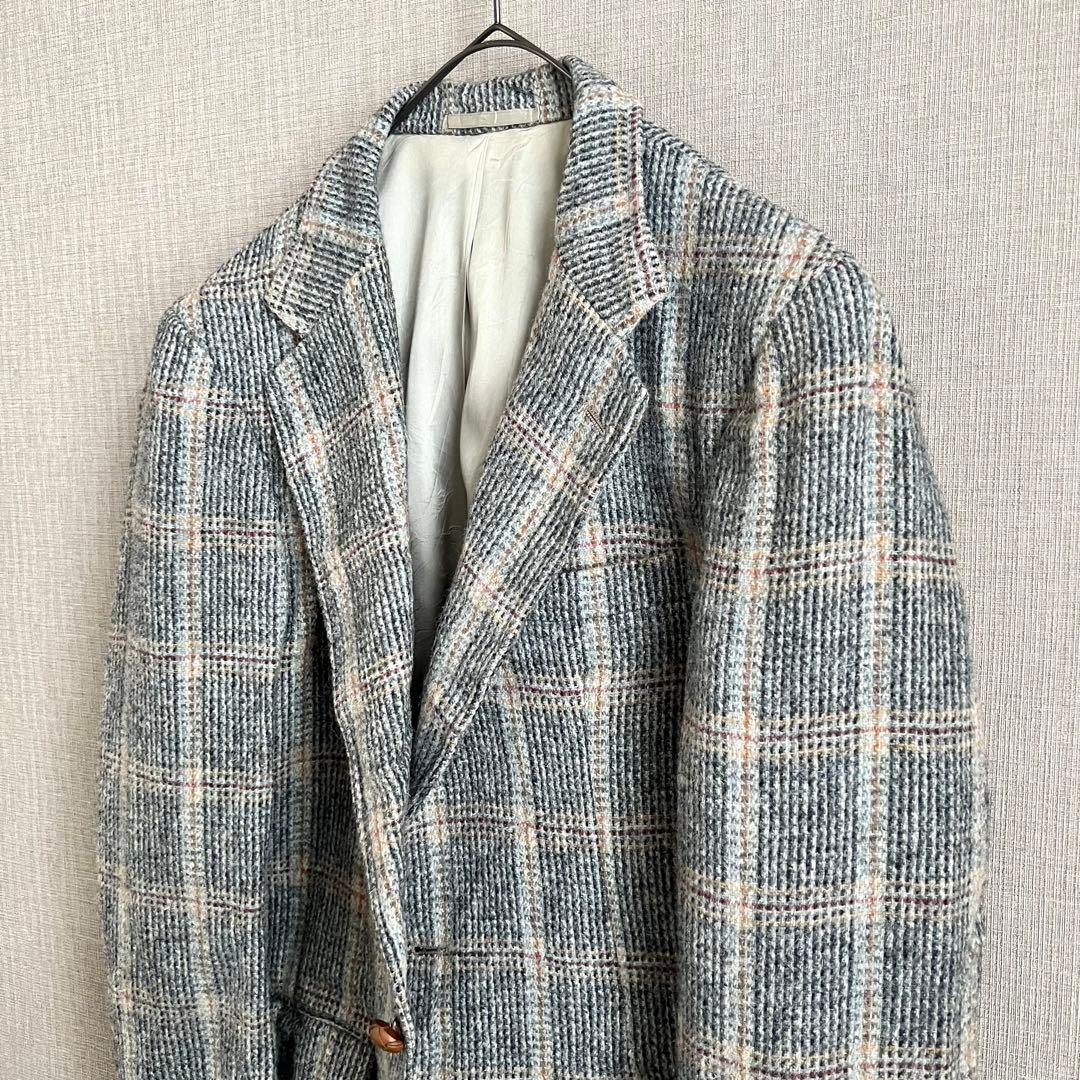 Harris Tweed テーラードジャケット グレー チェック USA製