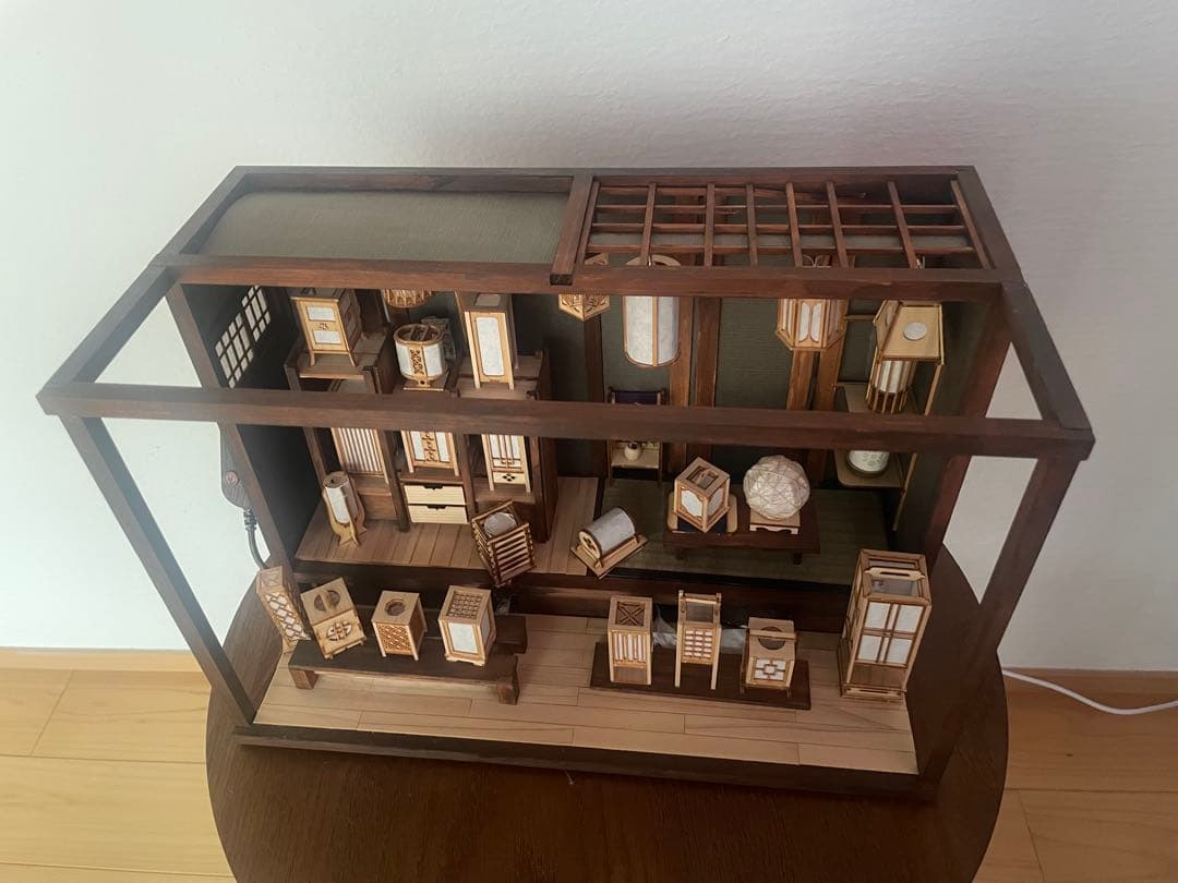 和風ジオラマ　行燈屋 人感センサーLED付き　日本家屋　ドールハウス