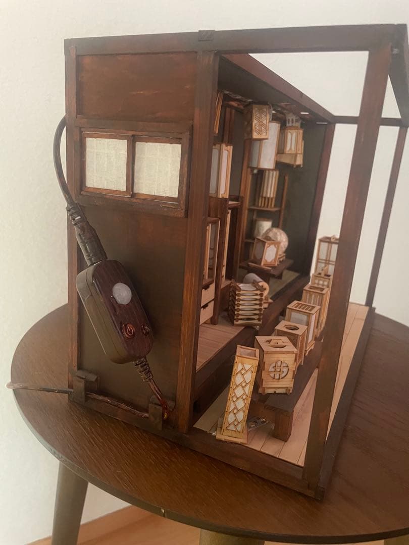 和風ジオラマ　行燈屋 人感センサーLED付き　日本家屋　ドールハウス