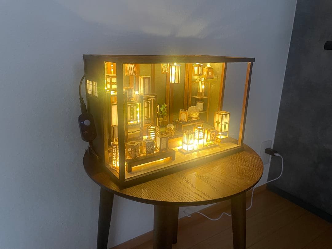 和風ジオラマ　行燈屋 人感センサーLED付き　日本家屋　ドールハウス