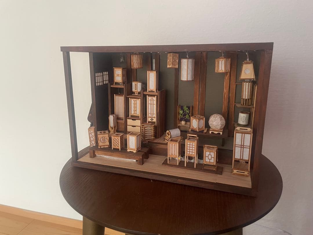 和風ジオラマ　行燈屋 人感センサーLED付き　日本家屋　ドールハウス