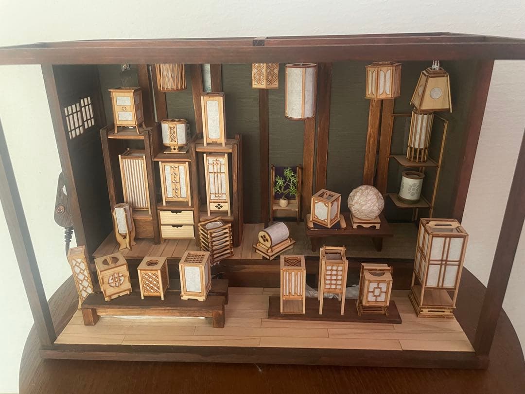 和風ジオラマ　行燈屋 人感センサーLED付き　日本家屋　ドールハウス