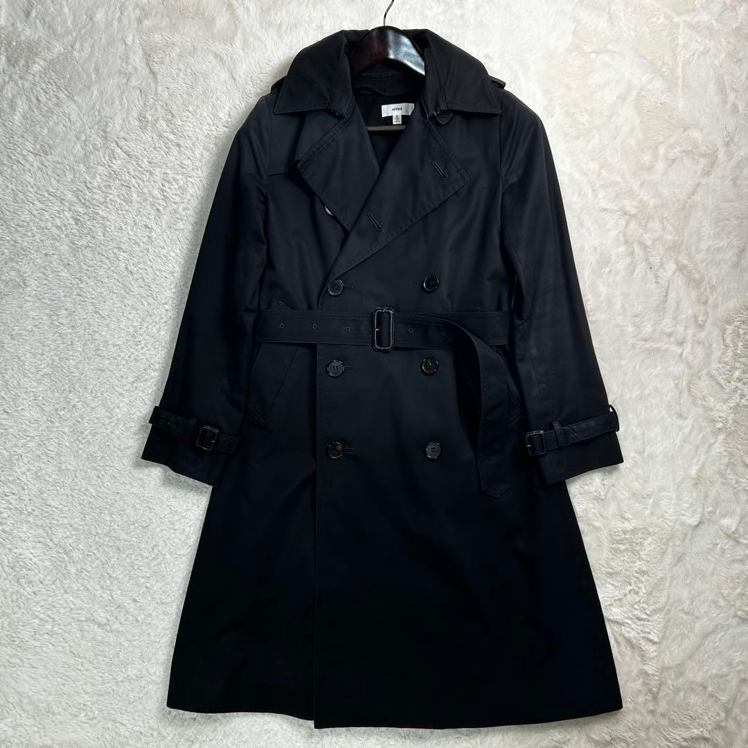 HYKE ハイク レディース ビックフィット　トレンチコート ライナー付 黒