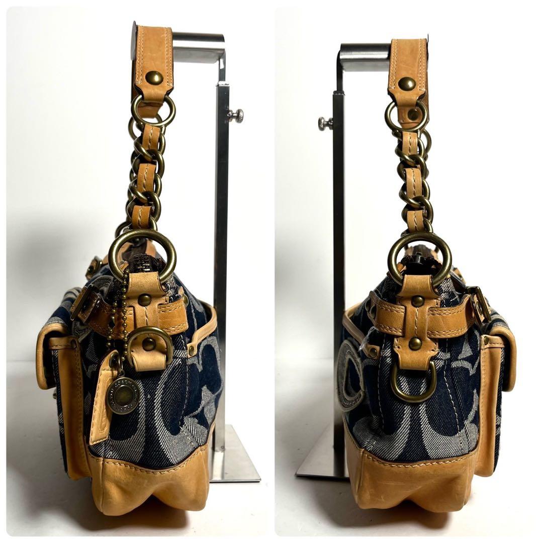 バッグ Vintage Coach Legacy Denim Turn Lock Bag
