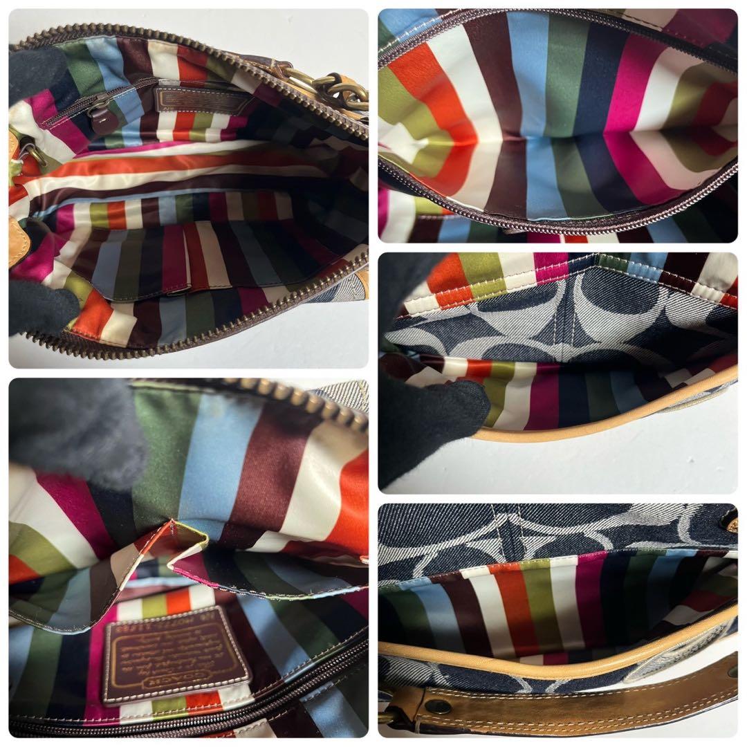 バッグ Vintage Coach Legacy Denim Turn Lock Bag