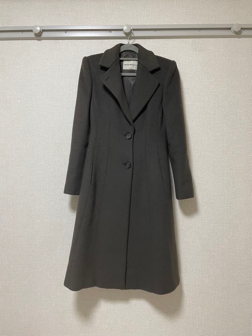 アルマーニ　ARMANI ダークグレー ロングコート