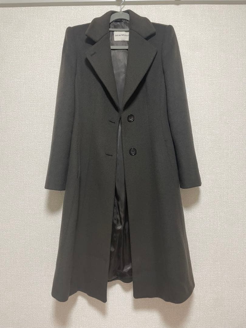 アルマーニ　ARMANI ダークグレー ロングコート