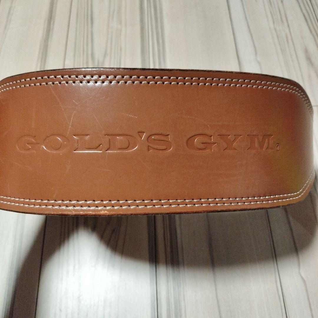 ゴールドジム　パワーベルト ブラウン　本革