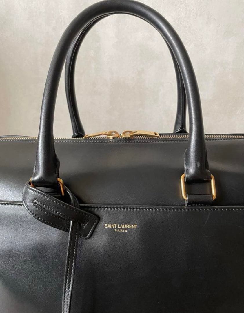 SAINT LAURENT ダッフル６黒 サンローラン バッグ 保存袋あり