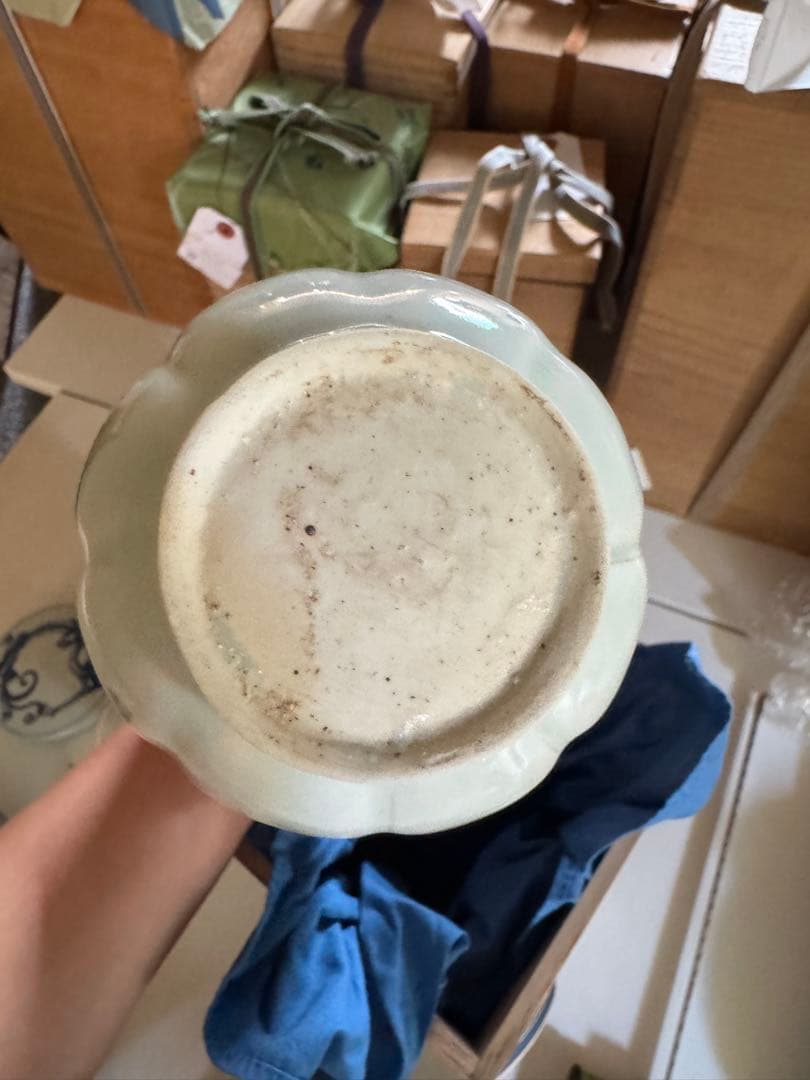 ‼️早速半額‼️リサイクルFORT‼️旧家から直送唐物④‼️中国物で青白磁共蓋水注‼️