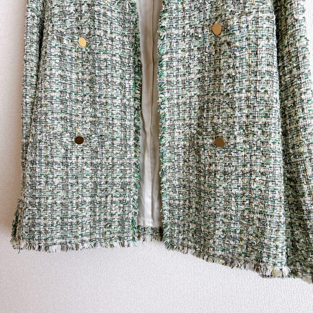 【Oggi 4月号掲載】TEASEL / オーバーサイズツイードジャケットベイジ