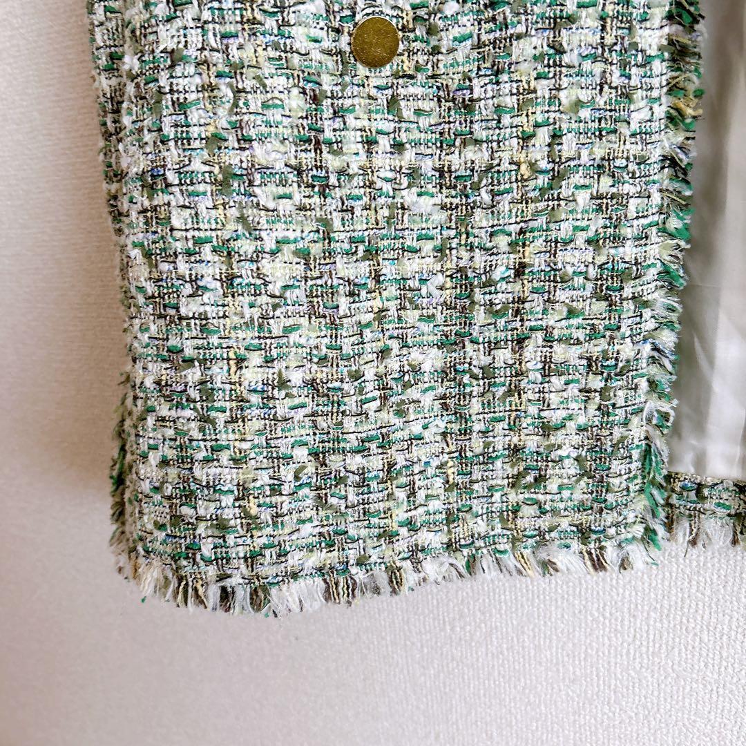 【Oggi 4月号掲載】TEASEL / オーバーサイズツイードジャケットベイジ