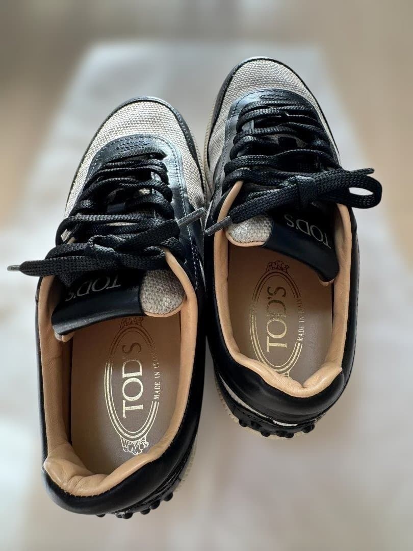 TOD'S ネイビー ベージュ スニーカー