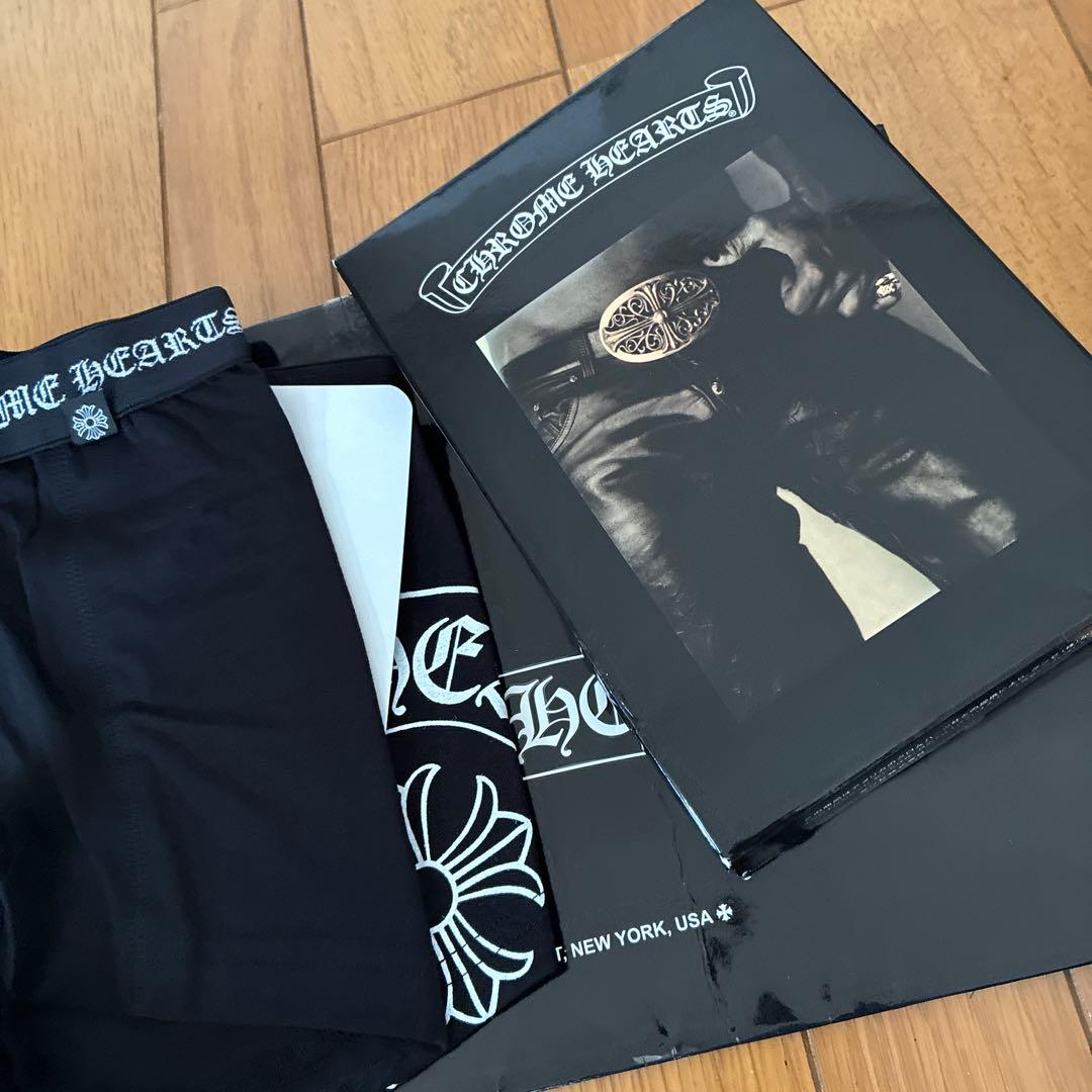 正規品クロムハーツ廃盤ホースシューバックプリントボクサーブリーフ前閉じM未使用