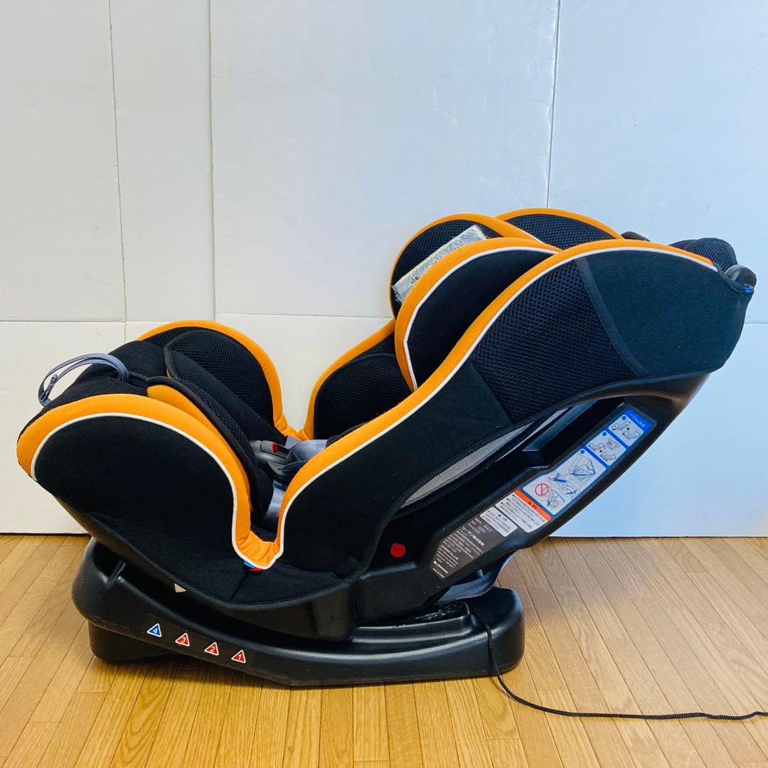 【美品】リーマン　チャイルドシート　ジュニアシート　カイナ　ブラックオレンジ