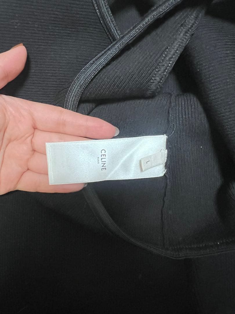 CELINE ブラック ワンショルダー タンクトップ