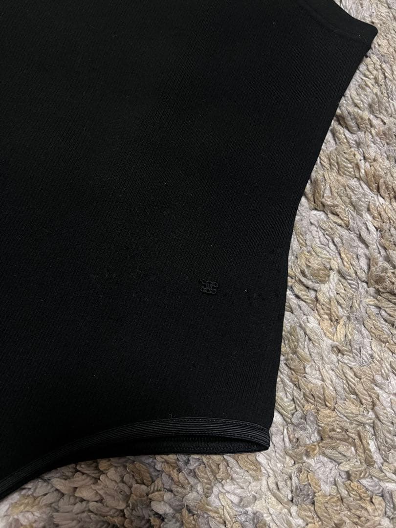CELINE ブラック ワンショルダー タンクトップ