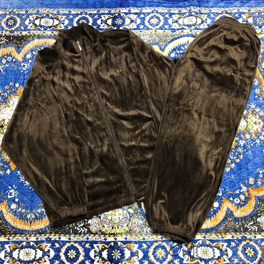 ショーンジョン　セットアップ　ベロア　ブラウン　2XL