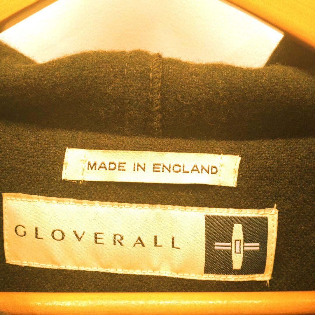 GLOVERALL　ダークオリーブブラウン色 ダッフルコート フード付き 英国製