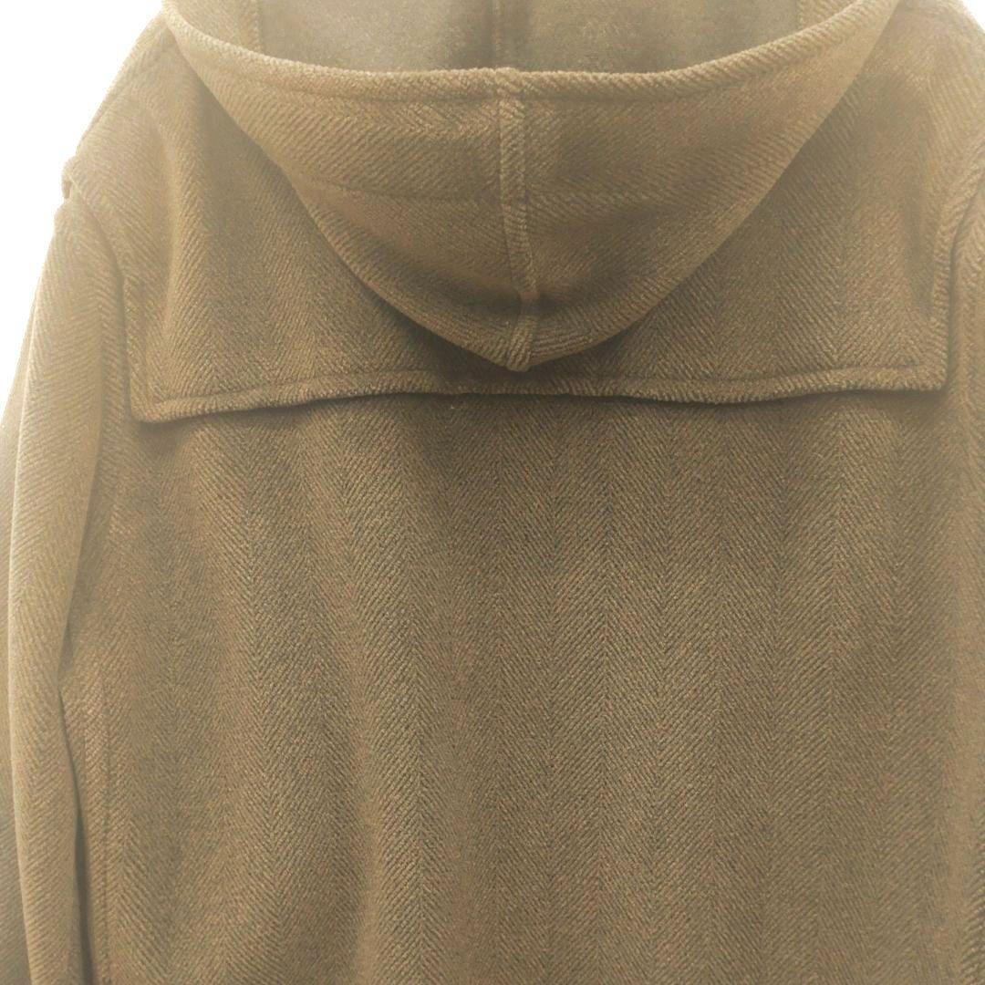 GLOVERALL　ダークオリーブブラウン色 ダッフルコート フード付き 英国製