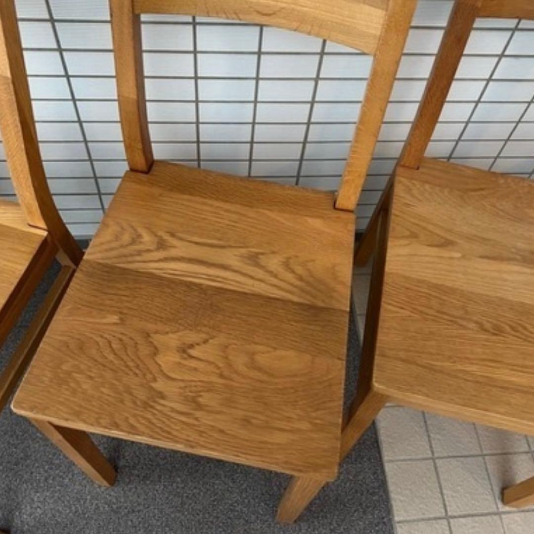 無印良品　廃盤　オーク無垢材 ダイニングチェア 1脚 4脚出品中①