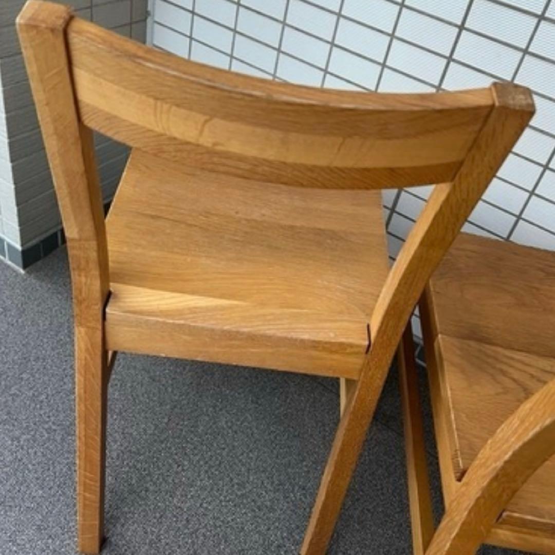 無印良品　廃盤　オーク無垢材 ダイニングチェア 1脚 4脚出品中①