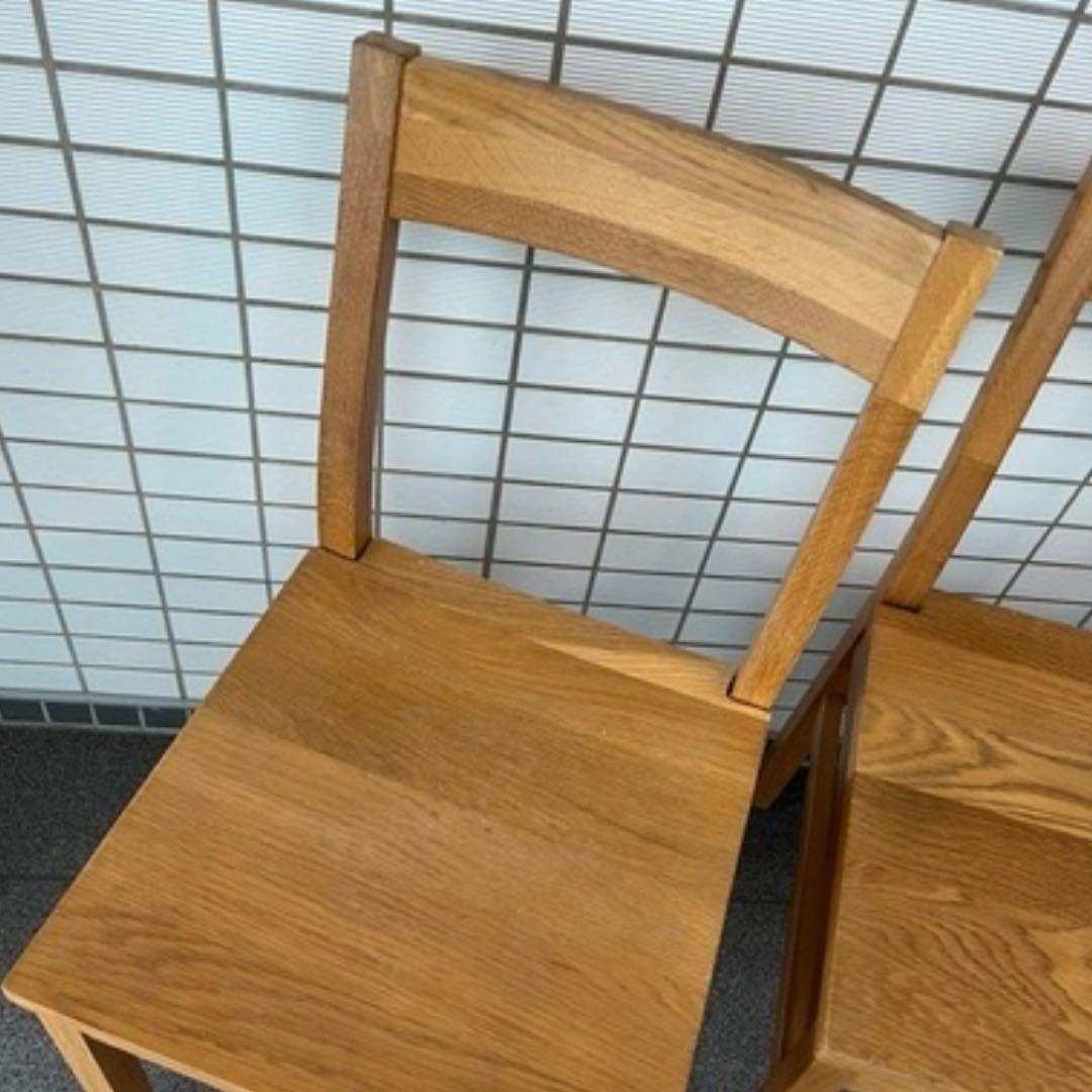 無印良品　廃盤　オーク無垢材 ダイニングチェア 1脚 4脚出品中①
