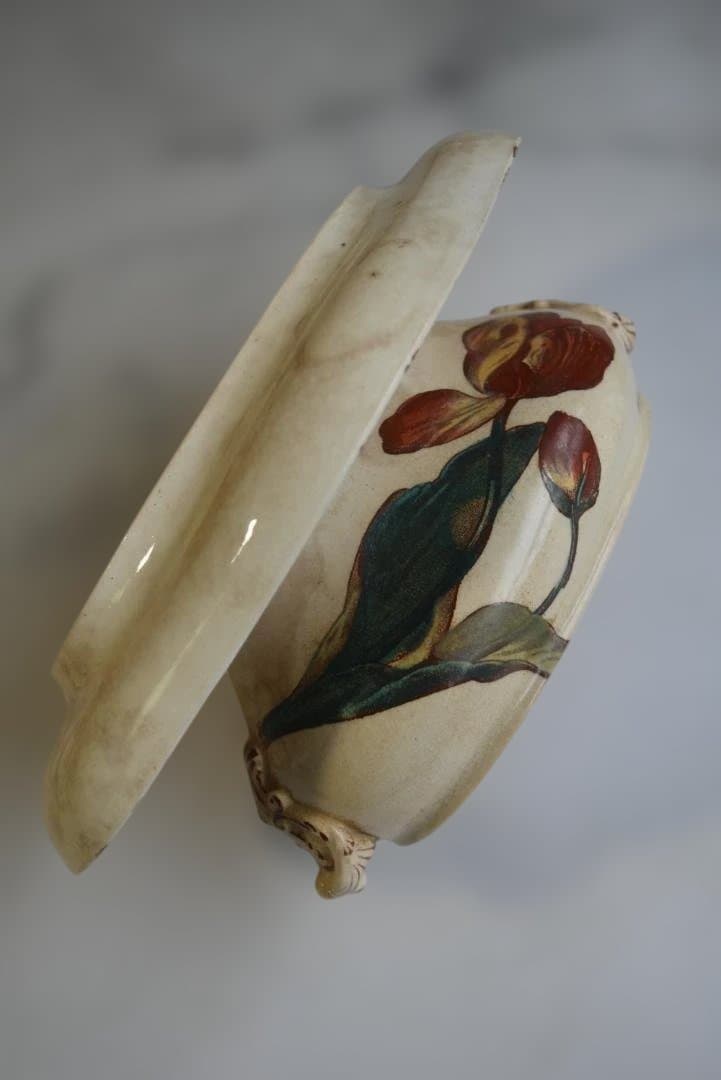 レアChoisy Le Roi　OXFORD　つばめと花のマスタードの器