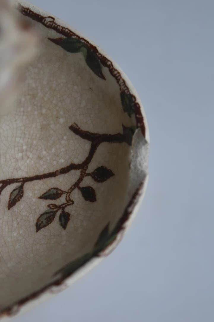 レアChoisy Le Roi　OXFORD　つばめと花のマスタードの器