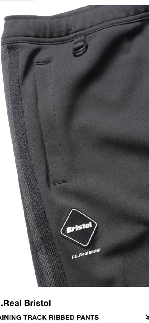 FCRB TRAINING TRACK RIBBED PANTS グレー