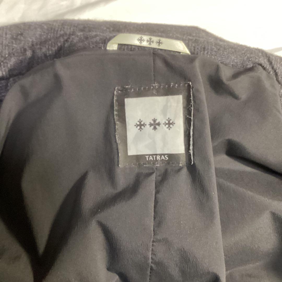 タトラスグレンチェックダウン95% Lサイズジャケットカシミヤ27％入