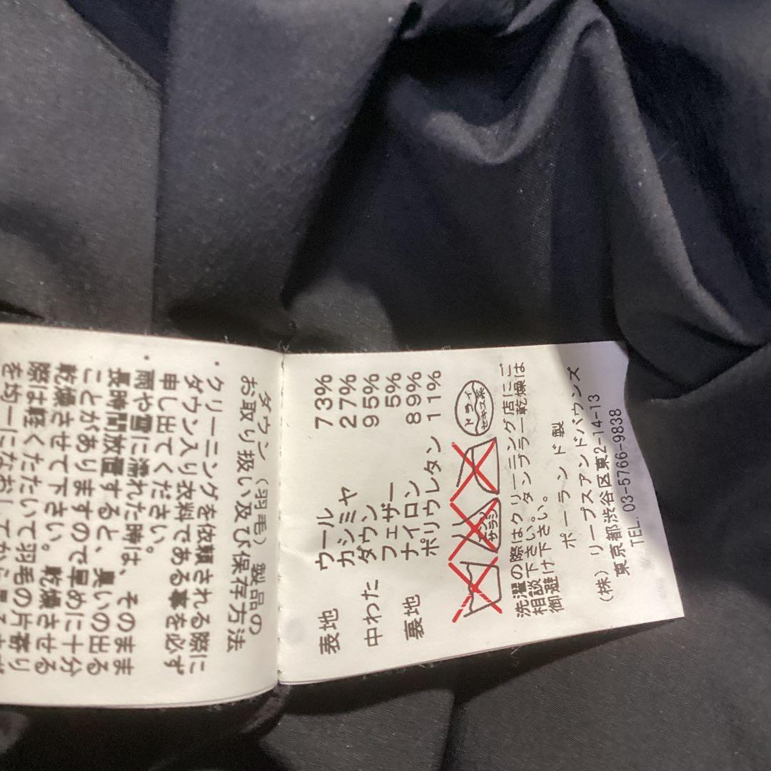 タトラスグレンチェックダウン95% Lサイズジャケットカシミヤ27％入