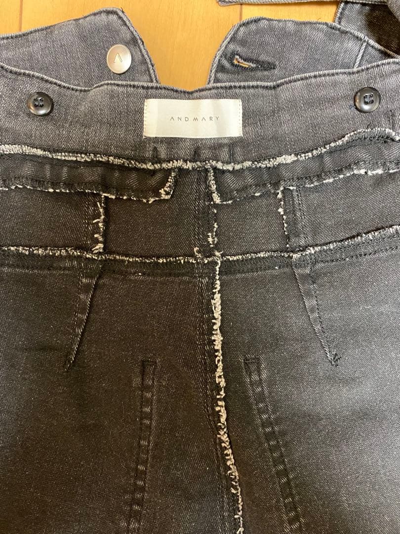 パンツ ANDMARY Ribbon denim allinone S