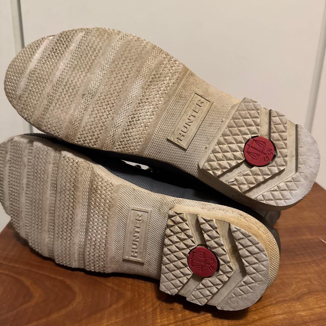 HUNTER ダークグレー ハイカットラバーブーツ 箱付き　26cm