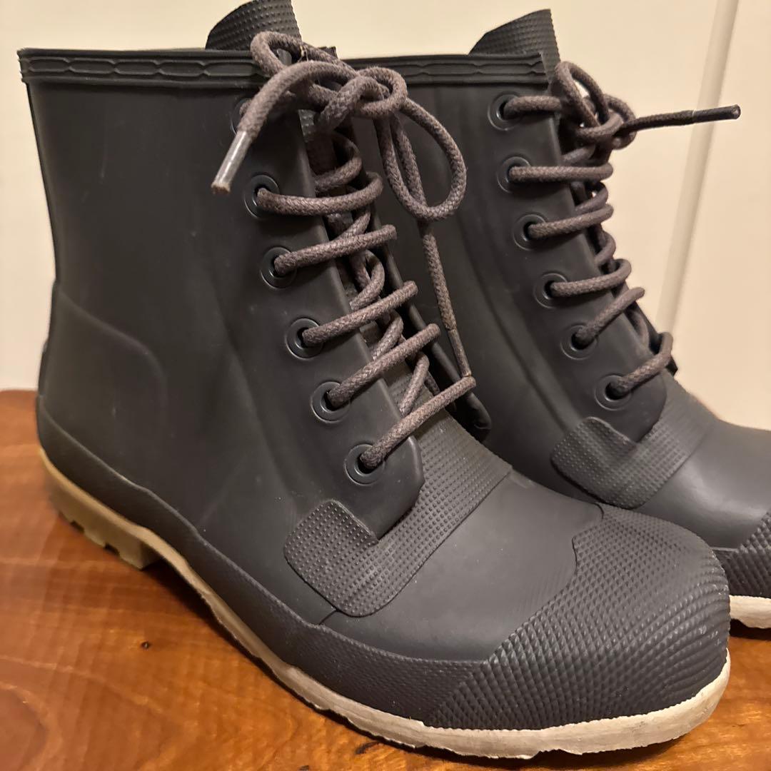 HUNTER ダークグレー ハイカットラバーブーツ 箱付き　26cm